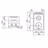 Elektroherd - 4,6 kW - 2 Platten Rund