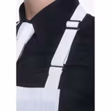 (6 pièces) KARLOWSKY | Tablier à bavette avec poche Basic - Blanc