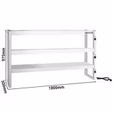 Pod termic cu infraroșu - 1800x300 mm - 2,7 kW - 3 niveluri încălzite