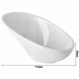 (24 stycken) Skål - MINI – Melamin – 40 ml – 115x60 mm – Vit