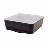 (6 stuks) Schaal - UNIVERSAL - Melamine - 1,5L - vierkant - 200x200mm - stapelbaar - Eikenbruin