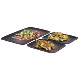 (6 Stück) GN-Tablett 1/1 - NERO - Melamin - Höhe: 25mm - Schwarz