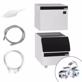 Machine à glaçons - Cubes - 450 kg/24 h - y Bac à glaçons
