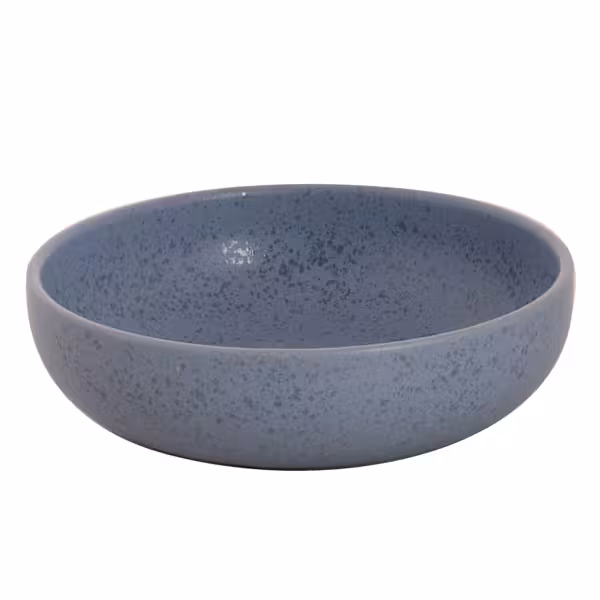 (6 stuks) SANDY LOAM - diep bord - rond - steengoed - Ø160mm - blauw