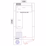 Scaffale in alluminio anodizzato - Composizione a L (angolare) - Profondità: 360mm - 4 (REGOLABILI) ripiani - Anodizzato - Portata: 600kg per ripiano
