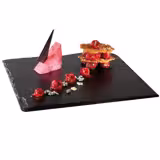 (6 db) Tálca - SLATE - Melamin - GN 1/1 - 12 mm - fekete