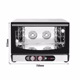Forno de ar quente - Manual - 4 tabuleiross GN 1/1 ou EN 60/40