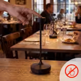 Candeeiro de mesa LED - NISSRIN - recarregável sem fios - regulável em 3 níveis - Ø80mm - Preto - IP54