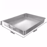 Braadpan - RVS - 17,5 liter - 726x524x62mm - incl. deksel - voor bakoven en combisteamer