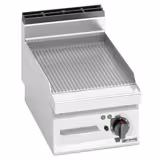 شواية مسطّحة كهربائية تجارية - 4,80 kW - مُضلّع - مساحة الشواء: 400x714mm