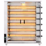 Gázos grillcsirke sütő - 28,2 kW - 6 nyárs - 30 csirkés