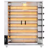 Commercial Gas Chicken Rotisserie Oven - 28.2kW - with 6 Skewers for up to 30 chickens