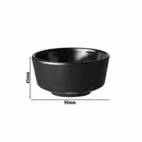(6 szt.) Miseczka okrągła - FLOAT - Melamina - 0,15l - rund - Ø 90mm - Czarny
