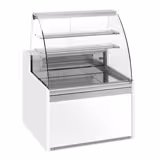 Banco pasticceria refrigerato - 998x985mm - Statica - 163 L - Vetro curvo - con 2 ripiani