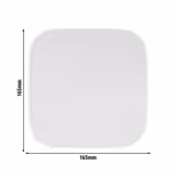 (6 stuks) SELTMANN WEIDEN | Bord - plat vierkant - 165x165mm - Wit
