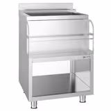 Cocktail Station - Stainless Steel - 600x600mm - with 3 sink bowls & bottle holder