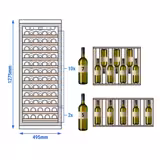 Weinkühlschrank - 1 Klimazone - 200 Liter - max. 80 Flaschen