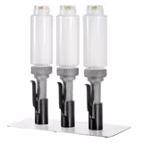 Kastikeannostelija - 3 pumppua - 3x 710 ml - 127x330x401 mm - valkoinen - einstellbarer Dosierung - ilman säiliötä - tippavarma nokka - sis. telineen