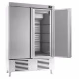 Armadio frigorifero in acciaio inox PREMIUM PLUS - 1385mm - 1110L - fino a +8°C - con 2 porte - ventilato; LED; controllo HACCP/EVCO