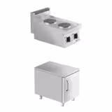 Elektrisch fornuis – vrijstaand - 4,0kW - 2 ronde platen - incl. onderkast met 1 deur