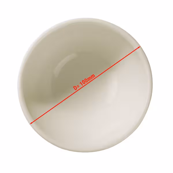 (6 stuks) Kommetje - TEOS - Porselein - rond - Ø100mm - stapelbaar - Crème