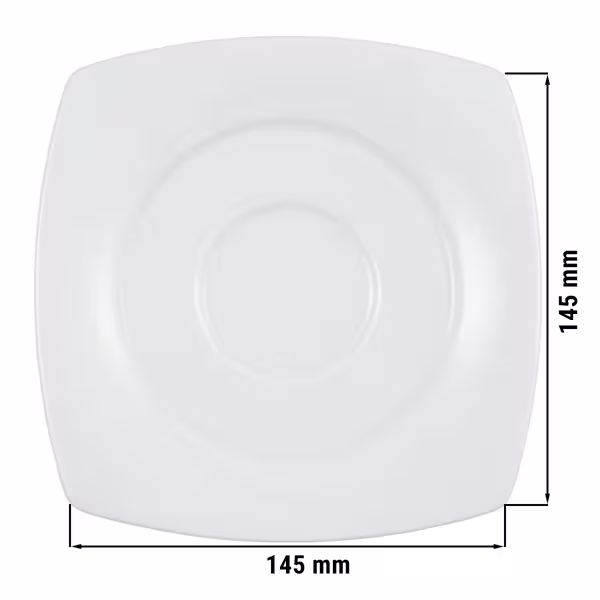 (12 stuks) SELTMANN WEIDEN | Schotel hoekig - 145mm - Wit/Uni