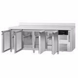 Rashladni pult ECO - 2230x700 mm - 553 l - Ventilirano hlađenje - s 4 vrata - Podignuti rub