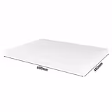 Skärbräda - 600x400 mm - Tjocklek: 20 mm - HACCP-godkänd - polyeten (HDPE 500) - vit - med halkfria fötter - inkl. 2 stoppare