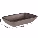 (20 stuks) Schaal - OAK - Melamine - 0,1L - 115x70mm - Bruin