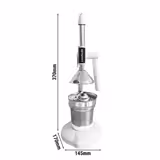 Heavy Duty Lever Citrus Press - Compact - Ergonomic Handle(s) - White - Stainless Steel