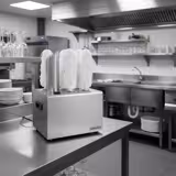 Gläserpoliermaschine - 1,5 kW - mit Heißluftgebläse & 5 rotierenden Rollen