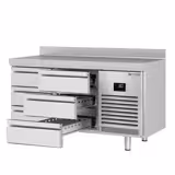 Tavolo refrigerato PREMIUM PLUS - 1468x600mm - Ventilata - con 6 cassetti - Alzatina