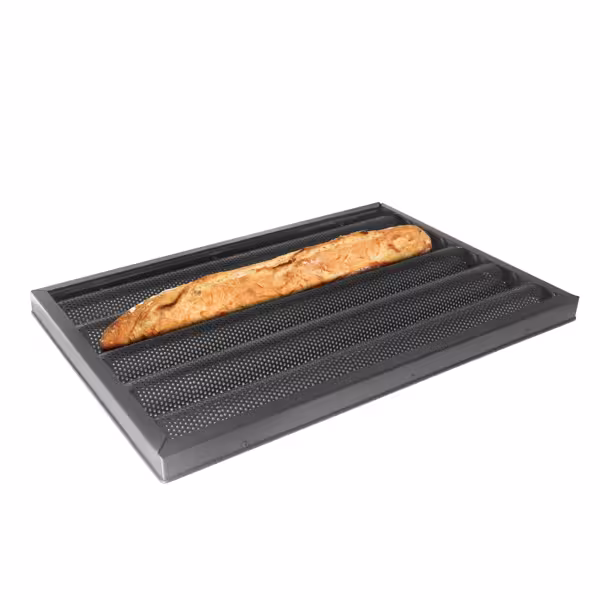 Baguette bakplaat - Aluminium - EN 600x400 - voor 5 stokbroden
