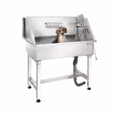Pet grooming tub – Stainless steel - mixer tap & hand shower - anti-slip mat - 850×480×1076 mm