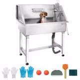 Vasca per cani - rubinetto miscelatore professionale & tappetino antiscivolo