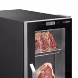 Professionele vleesrijpingskast - 395x631mm - met 1 glazen deur - Zwart - 87 liter