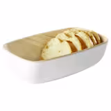 (6 pcs) Bac GN 1/6 - FRIDA - Mélamine - 0,5L - 176x108mm - Profondeur : 55mm - Blanc/Beige