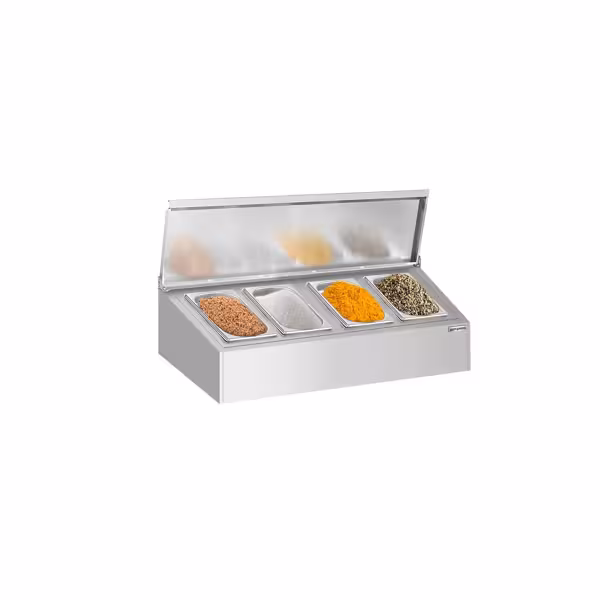 Étagère supérieure pour épices – 4 × GN 1/4