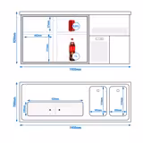 Frigider bere PREMIUM PLUS - 1950x700 mm - 4 Sertare