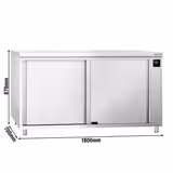 PREMIUM verwarmingskast - 1800x700mm - met doorgang & schuifdeuren - Digitaal