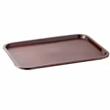 (6 Stück) FAST FOOD Tablett - GN 1/1 - Polypropylen - Höhe: 20mm - Braun