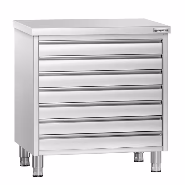 Cassettiera PREMIUM con 7 cassetti per palline di pasta per pizza - 700x500 mm