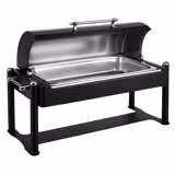 Square Chafing Dish GN 1/1 – Black Powder‑Coated Stainless Steel – Fits GN up to 100 mm