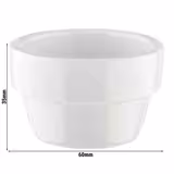 (60 adet) Ramekin (Sos Kasesi) - FLOWER POT - Melamin - 40ml - Ø60mm - Beyaz