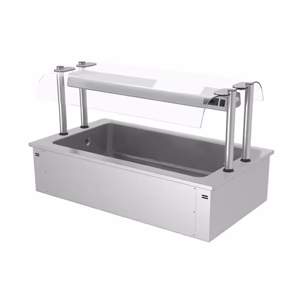 Ankastre Buz Havuzu - 1460mm - 4x GN 1/1 - 160L - Cam Siperlikli