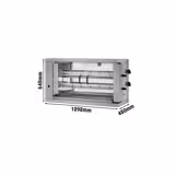 Gas Hähnchengrill - 11 kW - mit 2 Spießen für bis zu 12 Hähnchen