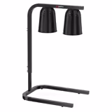 Ponte riscaldante - con 2 lampade riscaldanti a infrarossi - 453x360mm - 500W - altezza regolabile - Nero