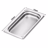 (6 piezas) Recipientes de acero inoxidable GN 1/3 - Altura: 40mm