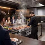 Gas Teppanyaki Bratplatte - 24 kW - inkl. Unterbau