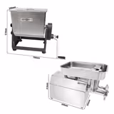 Húskeverő 22 - 28 l - max. 25 kg hús - 1,1 kW - változtatható forgásirány - húsdarálóval - 450–480 kg/óra - kézi